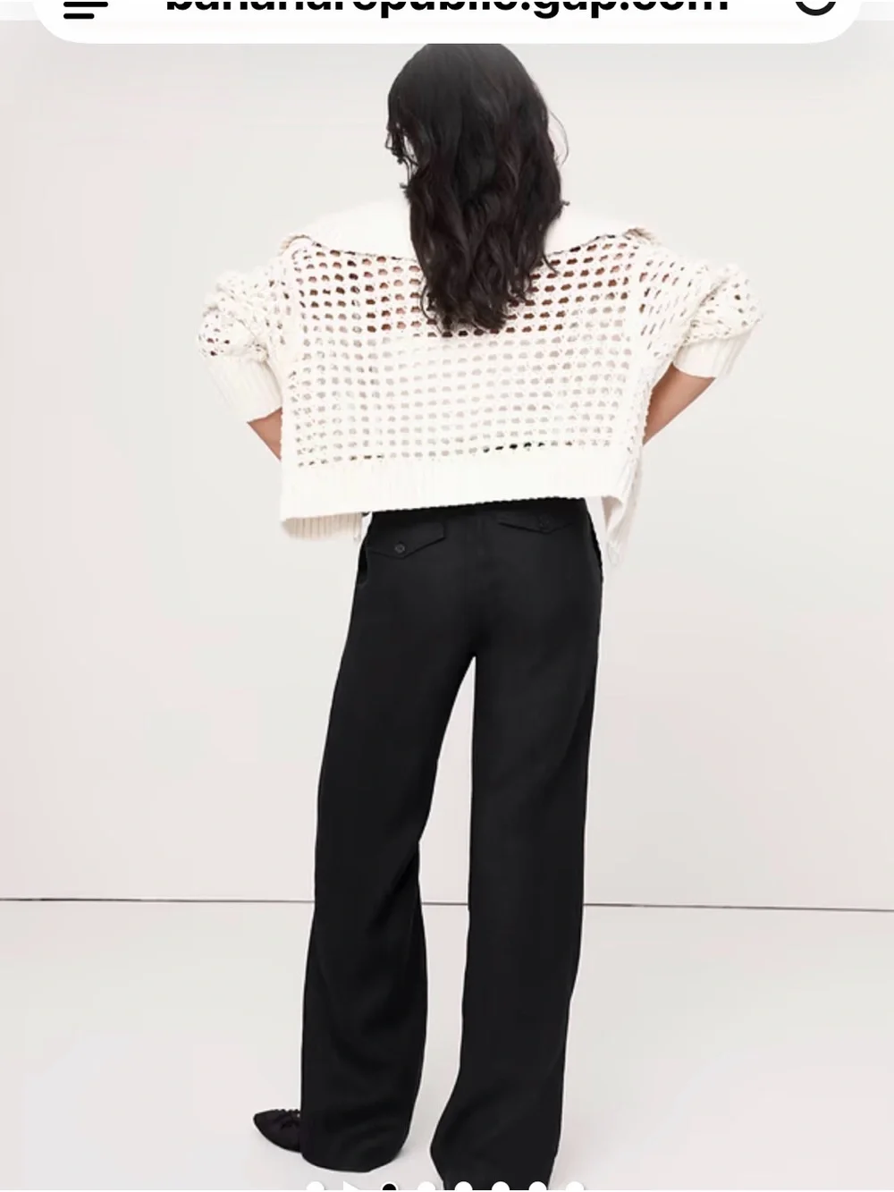 Banana Republic Black Martin Linen Pants 4S